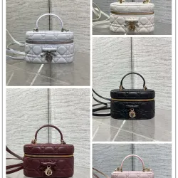 Dior Cannage Vanity Makeup Bag with Handle 5836 #B66147