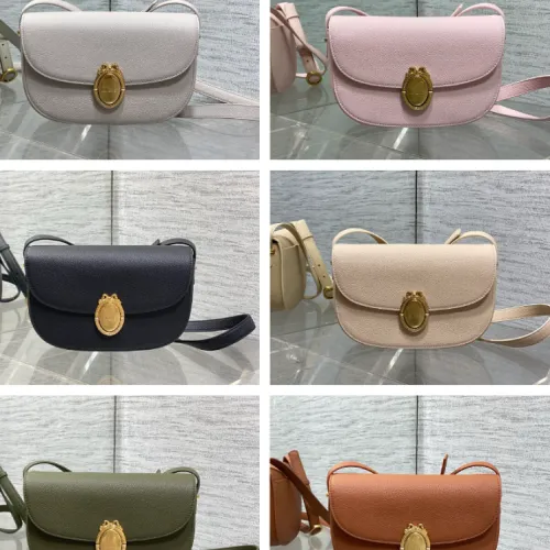 Dior Medaillon Leather Crossbody Saddle Bag 3922 23×16×6.5cm #A69543