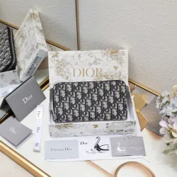 Dior OBLIQUE Zippy Wallet - Black #B49990