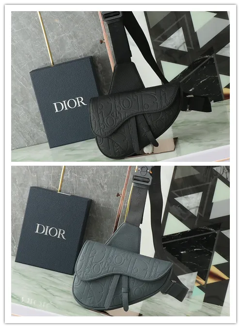 Dior Saddle Bag Black Galaxy Cross Bag #B49950