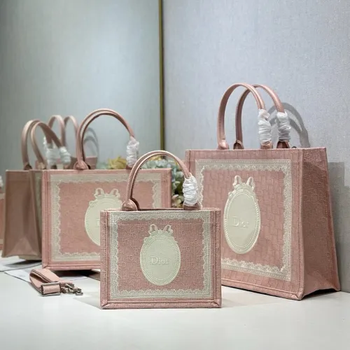 Dior Toile de Jouy Garden Embroidery Canvas Book Tote Bag #B65915