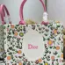 Dior Toile de Jouy Garden Embroidery Canvas Book Tote Bag #B65916