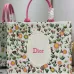 Dior Toile de Jouy Garden Embroidery Canvas Book Tote Bag #B65916