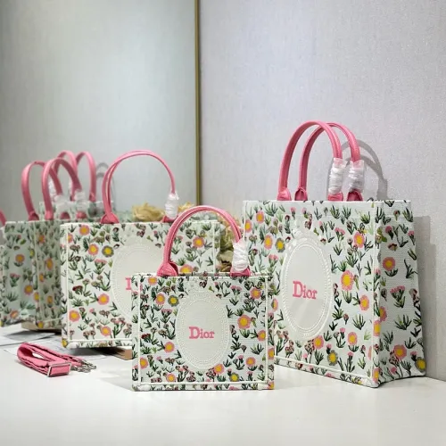 Dior Toile de Jouy Garden Embroidery Canvas Book Tote Bag #B65916