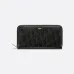 Dior Wallet Leather Gray Oblique Galaxy Long Zip Wallet #B49991