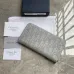 Dior Wallet Leather Gray Oblique Galaxy Long Zip Wallet #B49991