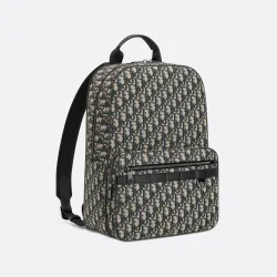 Rider Backpack Beige and Black Dior Oblique Jacquard #B49958