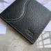 Saddle Bifold Wallet Black Grained Calfskin Marquetry #B49988