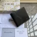 Saddle Bifold Wallet Black Grained Calfskin Marquetry #B49988