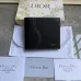 Saddle Bifold Wallet Black Grained Calfskin Marquetry #B49988