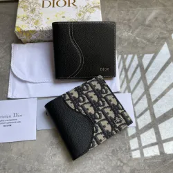 Saddle Bifold Wallet Black Grained Calfskin Marquetry #B49988