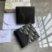 Saddle Bifold Wallet Black Grained Calfskin Marquetry #B49988