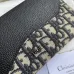Saddle Zipped Long Wallet Black Grained Calfskin #B49987