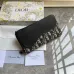 Saddle Zipped Long Wallet Black Grained Calfskin #B49987
