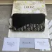 Saddle Zipped Long Wallet Black Grained Calfskin #B49987