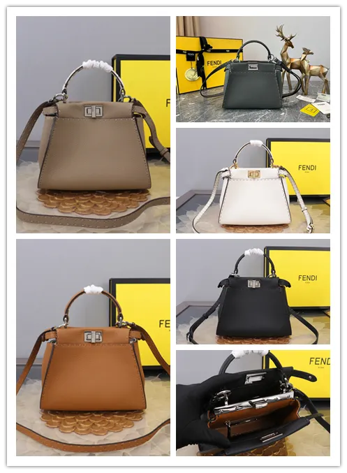 Fendi Handbag Peekaboo Mini Cuoio Romano leather Size:23*18*11cm #B48938