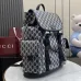 Gucci 839110 Grey GG Supreme Canvas Drawstring Flap Backpack #B66013