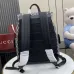 Gucci 839110 Grey GG Supreme Canvas Drawstring Flap Backpack #B66013