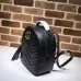 Gucci Black Chevron Quilted GG Mini Leather Backpack 476671 #B66558