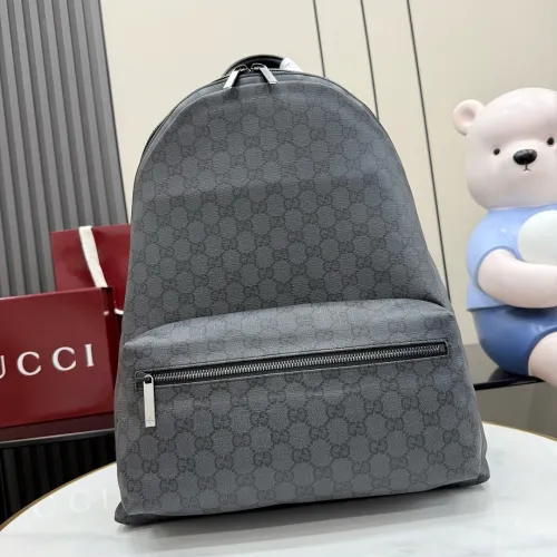 Gucci Grey GG Canvas Large Capacity Travel Backpack A0020S #B66543