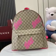 Gucci Medium backpack with print in black soft leather size:36×41×18cm #B53326