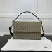 GG canvas large crossbody bag in beige and dark brown canva #B49670
