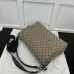 GG canvas large crossbody bag in beige and dark brown canva #B49670
