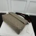 GG canvas large crossbody bag in beige and dark brown canva #B49670