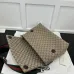 GG canvas large crossbody bag in beige and dark brown canva #B49670