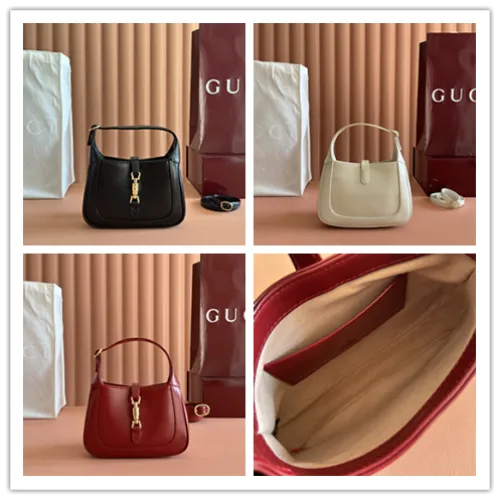 Gucci 637091 Mini Hobo Shoulder Bag Smooth Leather Gold Hardware 19cm #A67479