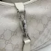 Gucci 863137 Ivory GG Supreme Canvas Hobo Shoulder Bag Adjustable Strap Handbag #B65975