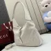 Gucci 863137 Ivory GG Supreme Canvas Hobo Shoulder Bag Adjustable Strap Handbag #B65975