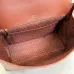 Gucci Brown Leather Web Stripe Horsebit Flap Handbag 875019 #B66560