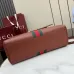Gucci Brown Leather Web Stripe Horsebit Flap Handbag 875019 #B66560