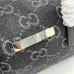 Gucci GG Black Denim Boston Crossbody Bag 875811 20×12×11CM #A68103