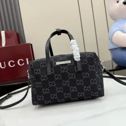 Gucci GG Black Denim Boston Crossbody Bag 875811 20×12×11CM #A68103
