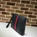 Gucci GG Canvas Web Stripe Clutch 523603 Beige 30.5x24x4.5cm #B62936