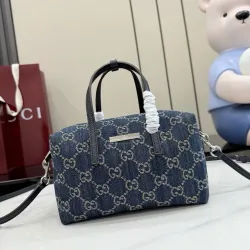 Gucci GG Denim Boston Bag Crossbody 875811 20×12×11CM #A68100