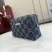Gucci Mini Zipper Denim Pouch Travel Makeup Clutch Bag 875801 #B66545