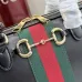 Gucci Web Stripe Horsebit Handbag 866732 Black 28x15x10cm #B62934