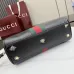 Gucci Web Stripe Horsebit Handbag 866732 Black 28x15x10cm #B62934