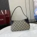 GG Emblem small shoulder bag in coated fabric #B49564