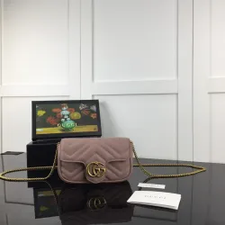 GG Marmont mini bag in Rosso Ancora red leather #B50609