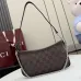 Gucci 875847 Vintage GG Supreme Brown Canvas Silver Chain Underarm Shoulder Handbag #B66012