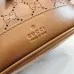 Gucci A002GW Perforated Leather Bucket Bag Drawstring Gold Hardware 20.5cm #A67477