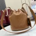 Gucci A002GW Perforated Leather Bucket Bag Drawstring Gold Hardware 20.5cm #A67477