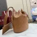 Gucci A002GW Perforated Leather Bucket Bag Drawstring Gold Hardware 20.5cm #A67477