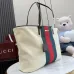 Gucci Beige Canvas Classic Web Stripe Large Tote Bag A0034D #B66557
