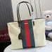 Gucci Beige Canvas Classic Web Stripe Large Tote Bag A0034D #B66557