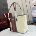 Gucci Beige Canvas Classic Web Stripe Small Tote Bag A0034E #B66550